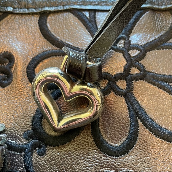 Brighton Valencia Pewter and Black Floral Embroidered Bag - Picture 3 of 16